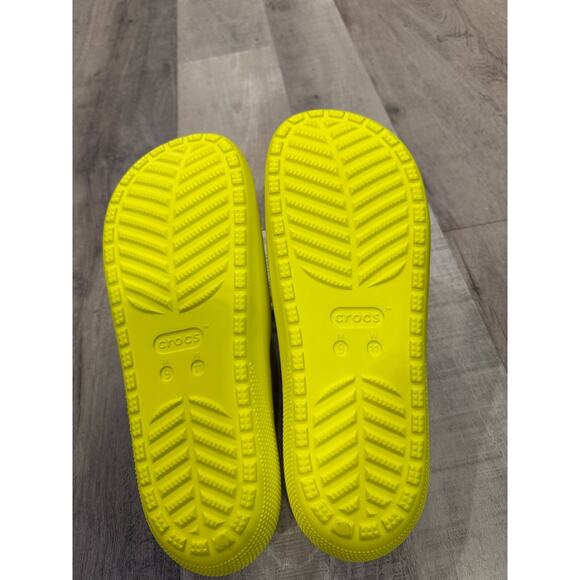 Crocs Classic Slide Sandals Size M9/W11 Yellow Rubber Open Toe Casual Slip On - Picture 7 of 7